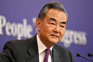 Chinese Foreign Minister Wang Yi at a news conference in Beijing on Thursday.Wang Zhao : AFP - Getty Images