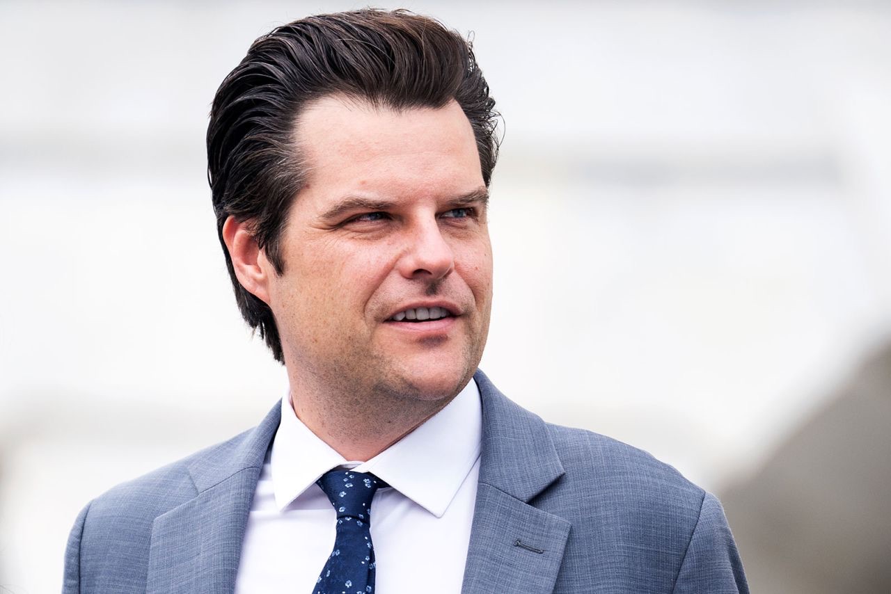 Matt Gaetz is seen outside theUS Capitol after the last votes before the August recess on Thursday, July 25. Tom Williams:CQ-Roll Call, Inc.:Getty Images:File