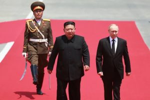 Russia's President Vladimir Putin and North Korea's leader Kim Jong Un in Kim Il Sung Square in Pyongyang, North Korea, in June 2024 [File- Sputnik:Vladimir Smirnov:Pool via Reuters]